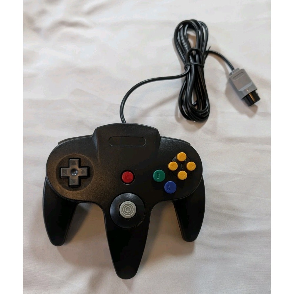 Wireless N64 Controller Rechargeable for Nintendo 64 Black Tested EUC